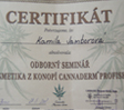 Cannaderm certifikat